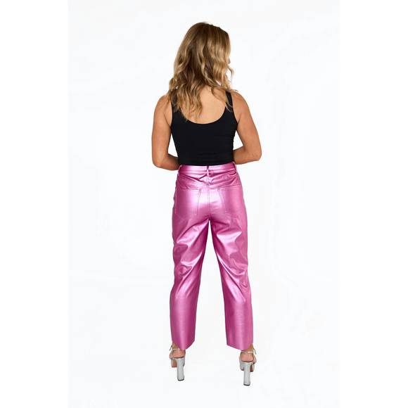 NEW BUDDYLOVE shelby straight leg pants in magenta - Picture 2 of 4
